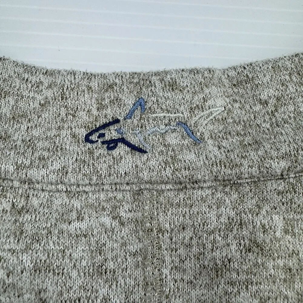 Greg Norman 1/4 Zip Pullover Mens XL Tan Golf Sweater Stretch Knit